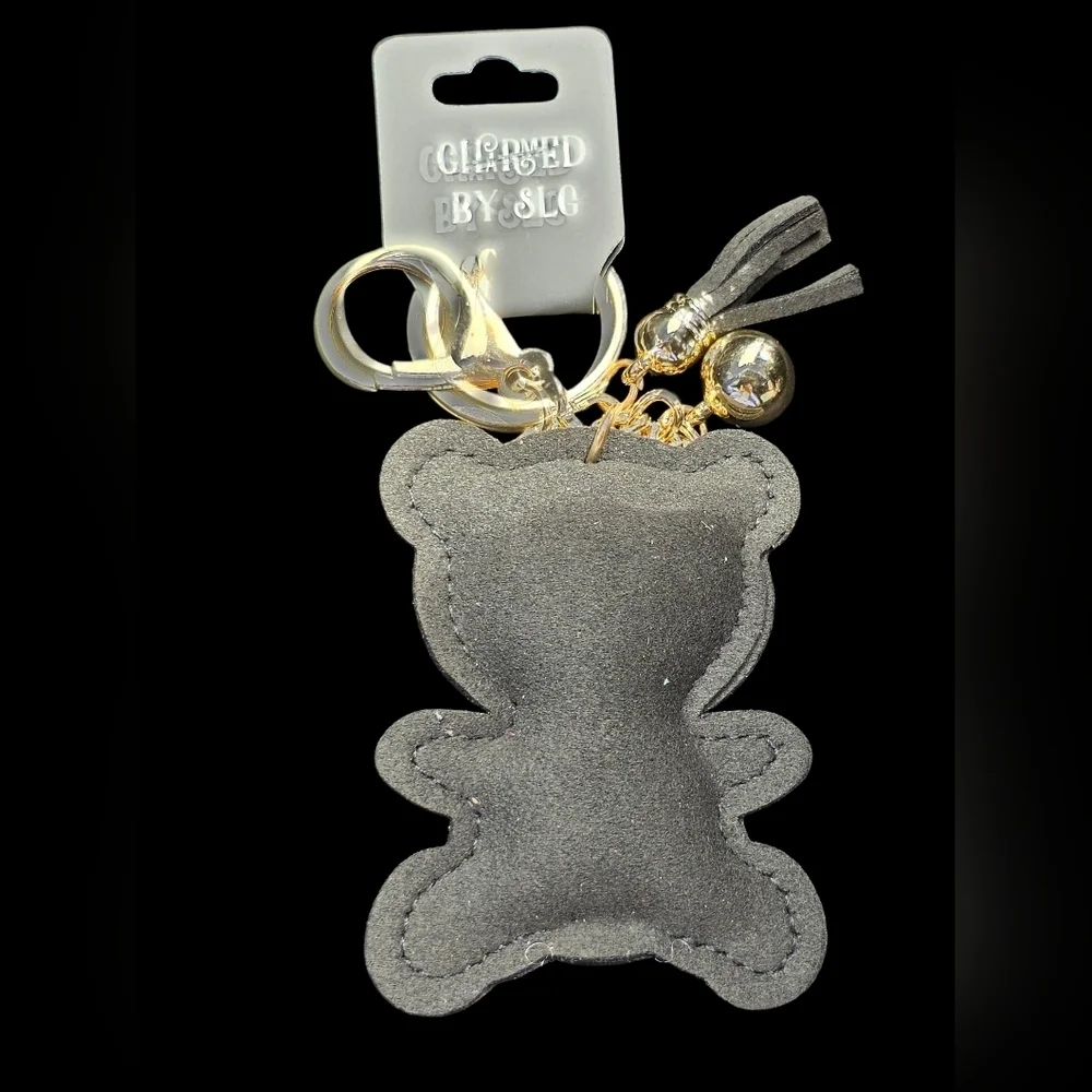 Sparkly Rhinestone Teddy Bear Bag Charm /  Keychain
